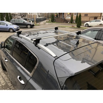 Багажник на рейлинги Aguri Runner II R1 (серебристый) Hyundai Santa Fe III (2012-2018)-9