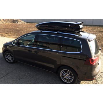 Бокс на крышу Northline Tirol 420л (205x84x35) черный глянец-11