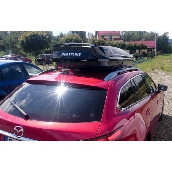 Бокс на крышу Northline Tirol 420л (205x84x35) черный глянец-13