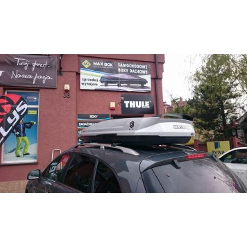 Бокс на крышу Northline Tirol 420л (205x84x35) серебристый глянец-12