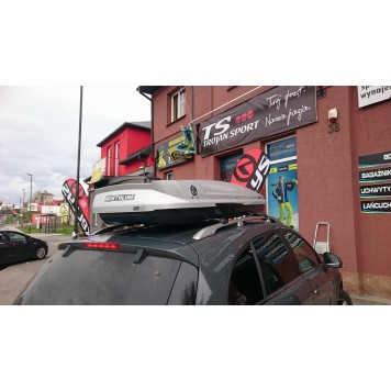 Бокс на крышу Northline Tirol 420л (205x84x35) серебристый глянец-11