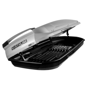 Бокс на крышу Northline Tirol 420л (205x84x35) серебристый глянец-3