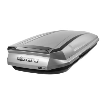 Бокс на крышу Northline Tirol 420л (205x84x35) серебристый глянец-2