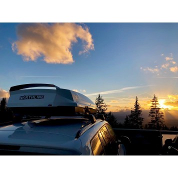 Бокс на крышу Northline Tirol 420л (205x84x35) белый глянец-12
